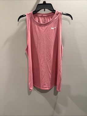 Nike Women’s Dusty Rose Athletic Tank Top with White Swoosh